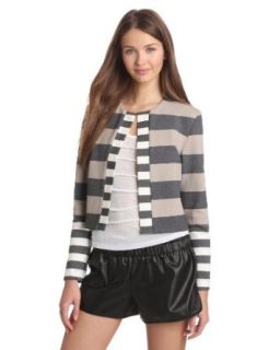10 Crosby Derek Lam Women's Stripe Interlock Jacket at  Womens Clothing store
