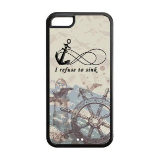 Infinity Anchor I Refuse to Sink Iphone 5C Protect Hard Cover Case: Cell Phones & Accessories
