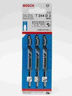 Bosch T244D 4", 6 TPI T Shank Jig Saw Blades for Wood 3 Pack   Hitachi Jigsaw Blades  
