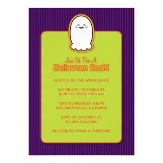 Kawaii Ghost Halloween Party Invitation (5x7)