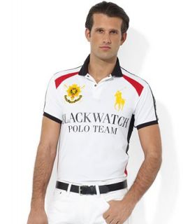 Polo Ralph Lauren Shirt, Custom Fit Short Sleeve Black Watch Airflow Jersey Polo Shirt   Polos   Men