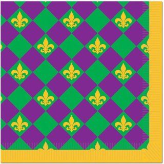 Mardi Gras Luncheon Napkins (2 Ply) Party Accessory  (1 count) (16/Pkg) Kitchen & Dining