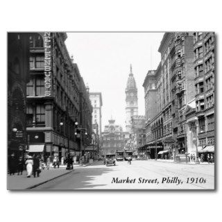 Market Street, Philly, 1910s Post Cards