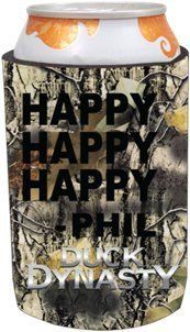 Duck Dynasty Officially Licensed Beer Can Cooler Koozie   Several Styles Available   Uncle Si Phil (Camo   HAPPY HAPPY HAPPY   Phil): Kitchen & Dining