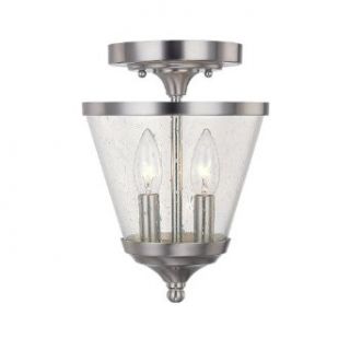 Capital Lighting 4032BN 236 Foyer with Soft White Glass Shades, Brushed Nickel Finish   Semi Flush Mount Ceiling Light Fixtures  