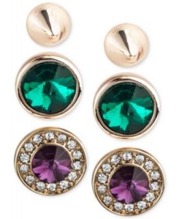 Givenchy Earrings, Hematite Tone Swarovski Emerald and Erinite Crystal Button Clip Earrings   Fashion Jewelry   Jewelry & Watches
