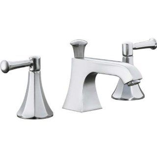 KOHLER K 454 4C G Memoirs Widespread Lavatory Faucet with Classic Design, Brushed Chrome   Touch On Bathroom Sink Faucets  