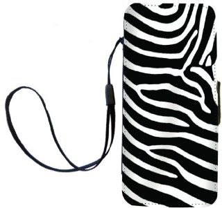 Rikki KnightTM Zebra Stripes Design PU Leather Wallet Type Flip Case with Magnetic Flap and Wristlet for Apple iPhone 5 &5s: Cell Phones & Accessories