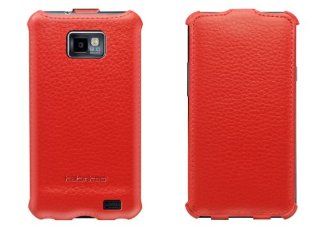 KATINKAS 2108044162 Leather Holster Case for Samsung Galaxy S II i9100   Twin Flip Classic   1 Pack   Retail Packaging   Red: Cell Phones & Accessories