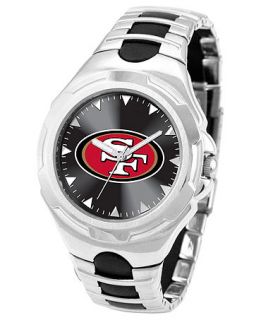 Game Time Watch, Mens San Francisco 49ers Black Rubber and Stainless Steel Bracelet 43mm NFL VIC SF   Watches   Jewelry & Watches