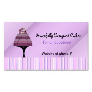 Purple Designer Cake Business Card Templates