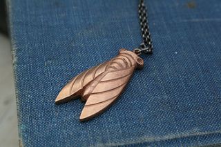 rose gold moth necklace by beau & arrow