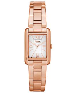 Fossil Womens Florence Rose Gold Tone Stainless Steel Bracelet Watch 24x22mm ES3326   Watches   Jewelry & Watches