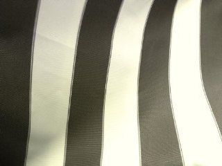 Waterproof Outdoor Canvas Stripes Black and Ivory 60 Inch Wide Fabric By the Yard from The Fabric Exchange 