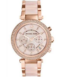Michael Kors Womens Chronograph Parker Rose Gold Tone Stainless Steel Bracelet Watch 39mm MK5857   A Exclusive   Watches   Jewelry & Watches
