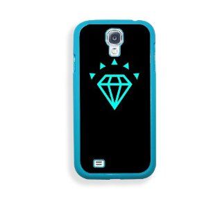 Turquiose Diamond Glittering Aqua Plastic Bumper Samsung Galaxy S4 I9500 Case   Fits Samsung Galaxy S4 I9500 Cell Phones & Accessories