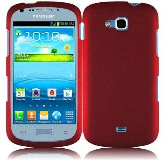 Bundle Accessory for US Cellular Samsung Galaxy Axiom (R830) Android   Red Rubberized Designer Protective Hard Case Cover + SportDroid Transparent/Clear Decal: Cell Phones & Accessories