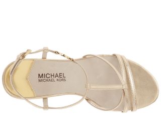 MICHAEL Michael Kors Kami T Strap Pale Gold Metallic Nappa