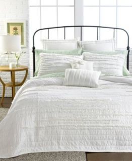 CLOSEOUT! Martha Stewart Collection Damask Trace White Quilts   Quilts & Bedspreads   Bed & Bath