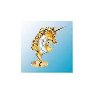 24K Gold Plated Unicorn Free Standing   Clear   Swarovski Crystal   Decorative Hanging Ornament