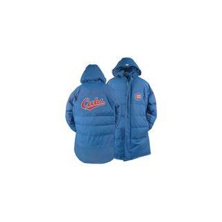 Baseball Jacket   Chicago Cubs Bullpen Jacket (Adult XX Large) : Outerwear Jackets : Clothing