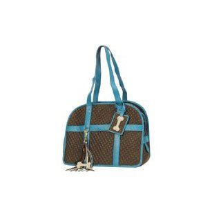 Java and Blue Quilted "Jet Setter" Super Durable Dog Carrier : Soft Sided Pet Carriers : Pet Supplies