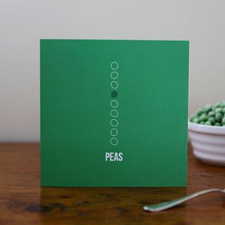 peas card by the food guide