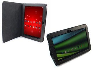 MiTAB Black Bycast Leather Carry Case Cover With Adjustable Stand For The Toshiba Excite 10 LE AT205 T16 10.1 Inch 16GB Tablet (Magnesium Silver): Computers & Accessories
