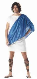 California Costumes Men's Toga Man,White/Blue,One Size Costume: Clothing