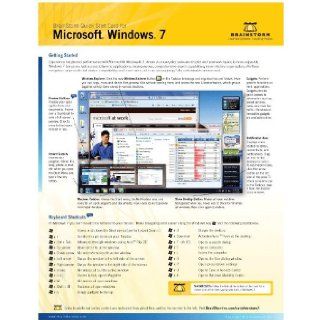 Microsoft Windows 7 Quick Start Reference Card, 6 page Tri fold Tips & Tricks Shortcut Training & He: BrainStorm Inc.: 9781578302925: Books