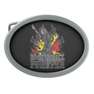 Rock and Roll Forever Grim Reaper Belt Buckle Oval Belt Buckles