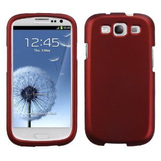 Asmyna SAMSIIIHPCSO202NP Titanium Premium Durable Rubberized Protective Case for Samsung Galaxy 3   1 Pack   Retail Packaging   Red: Cell Phones & Accessories