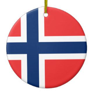 Norway Flag Christmas Tree Ornament