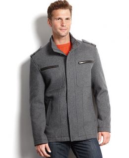 Cole Haan Jacket, Wool Blend Multi Pocket Zip Front   Coats & Jackets   Men