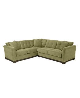 Elliot Fabric Microfiber Sectional Sofa, 2 Piece, 108W x 95D x 28H:Custom Colors   Furniture