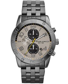 Michael Kors Mens Chronograph Mercer Gunmetal Tone Stainless Steel Bracelet Watch 45mm MK8349   Watches   Jewelry & Watches