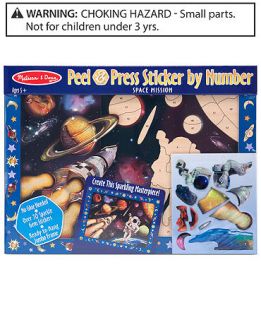 Melissa and Doug Kids Toy, Space Mission Peel & Press Sticker by Number   Kids