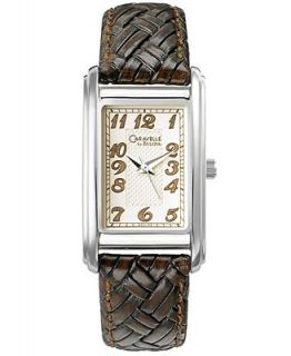 Caravelle New York by Bulova Watch, Womens Brown Leather Strap 43L114   Watches   Jewelry & Watches