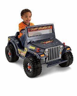 Power Wheels Hot Wheels 6 Volt Ride On   Jeep Lil Wrangler: Toys & Games