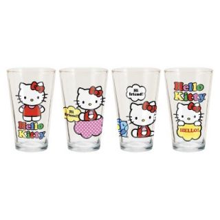 Hello Kitty Pint Glass Set of 4