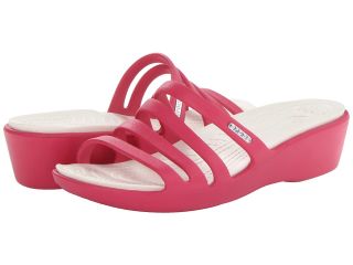 Crocs Rhonda Wedge Sandal Womens Sandals (Pink)