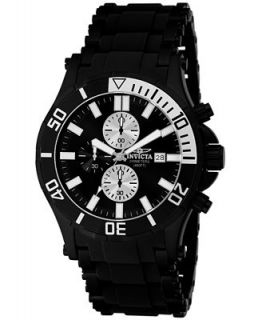 Invicta Mens Swiss Chronograph Sea Spider Black Polyurethane Strap Watch 50mm 1480   Watches   Jewelry & Watches