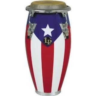 LPM198 PR LPMC Mini Tunable Puerto Rican Flag Wood Conga: Musical Instruments