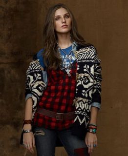 Denim & Supply Ralph Lauren Sweater, Long Sleeve Toggle Front   Sweaters   Women