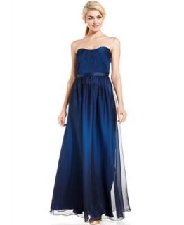 JS Boutique Strapless Belted Ombre Gown   Dresses   Women