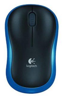 Wireless Mouse   Logitech M185 Wireless Mouse,Black Blue: Computers & Accessories