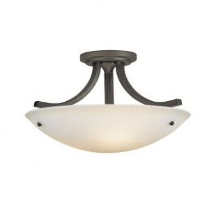 Murray Feiss SF189ORB Gravity 3 Light Wrought Iron Semi Flush Ceiling Fixture, Oil Rubbed Bronze   Close To Ceiling Light Fixtures  