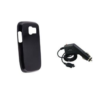 eForCity Black Silicone Case with 1 Car Charger compatible with Pantech Link P7040: Cell Phones & Accessories