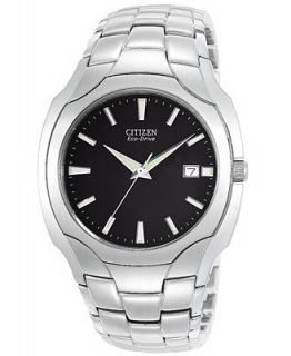 Citizen Mens Eco Drive Stainless Steel Bracelet Watch 38mm BM6010 55E   Watches   Jewelry & Watches