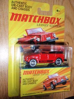 Matchbox Lesney Edition Authentic Die Cast Body and Chasis '74 VOLKSWAGEN TYPE 181 Red Color: Toys & Games